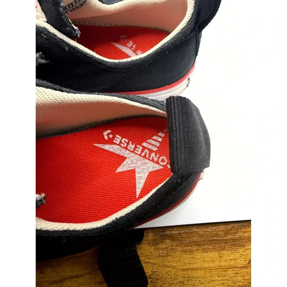 Converse Chuck Taylor All Star Teen Slip 665169F‎ Kids 1 Sneaker Black Glitter